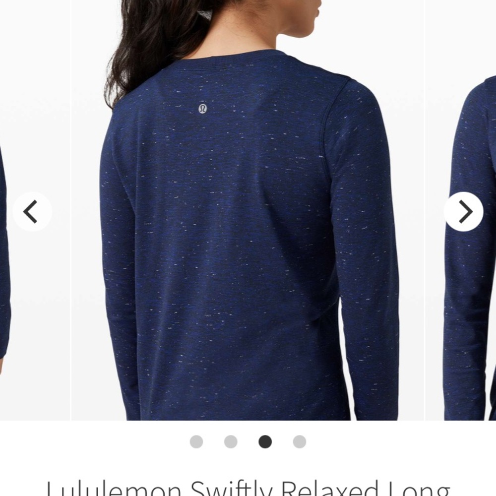 Lululemon Swiftly Relaxed Long Sleeve 2.0 Cosmic Shift Hyper Blue/Black - Picture 3 of 9